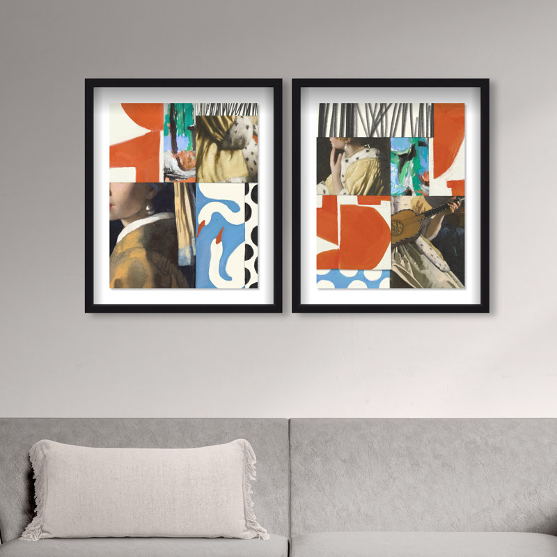 Ensemble de 2 impressions abstraites encadrées « Music Pearl Set Shadowbox » d'Oliver Gal, 25.5"H x 21.5"W Set of 2