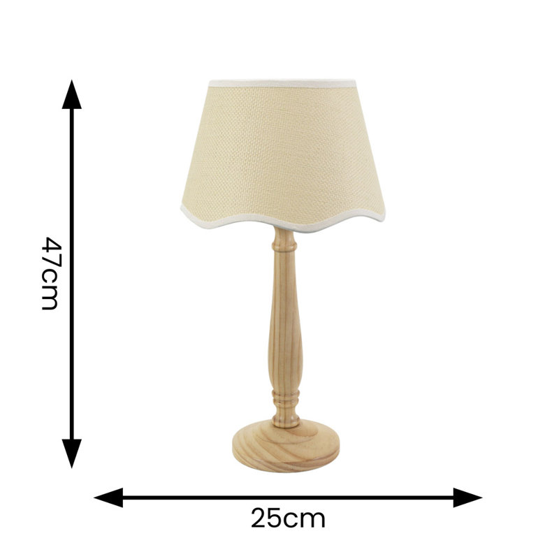 Arite Table Lamp, Natural, White, No