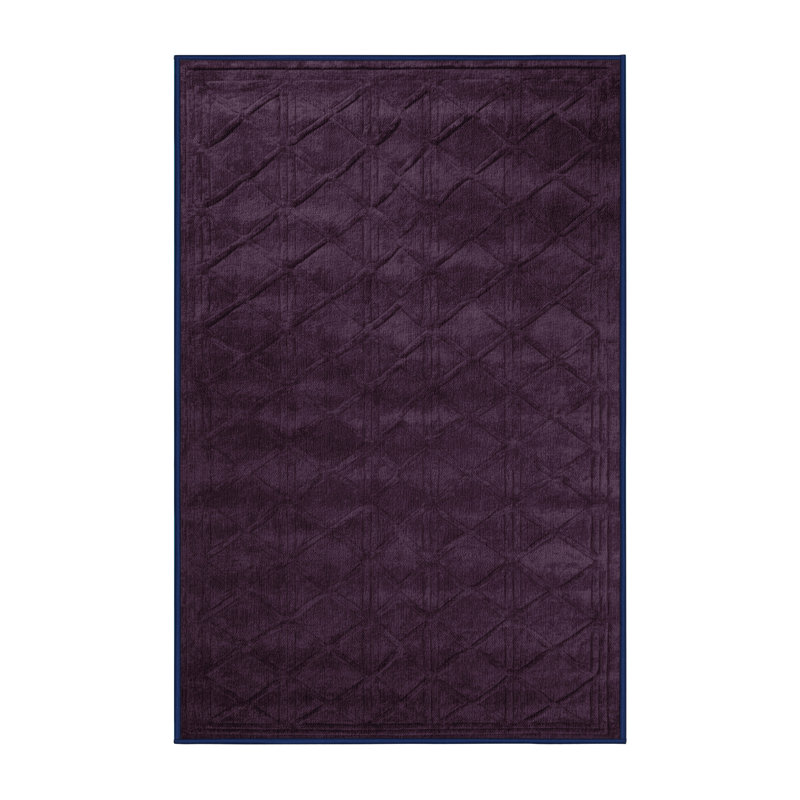 Tapis mauve lavable à la machine, Rectangulaire 3 pi x 5 pi