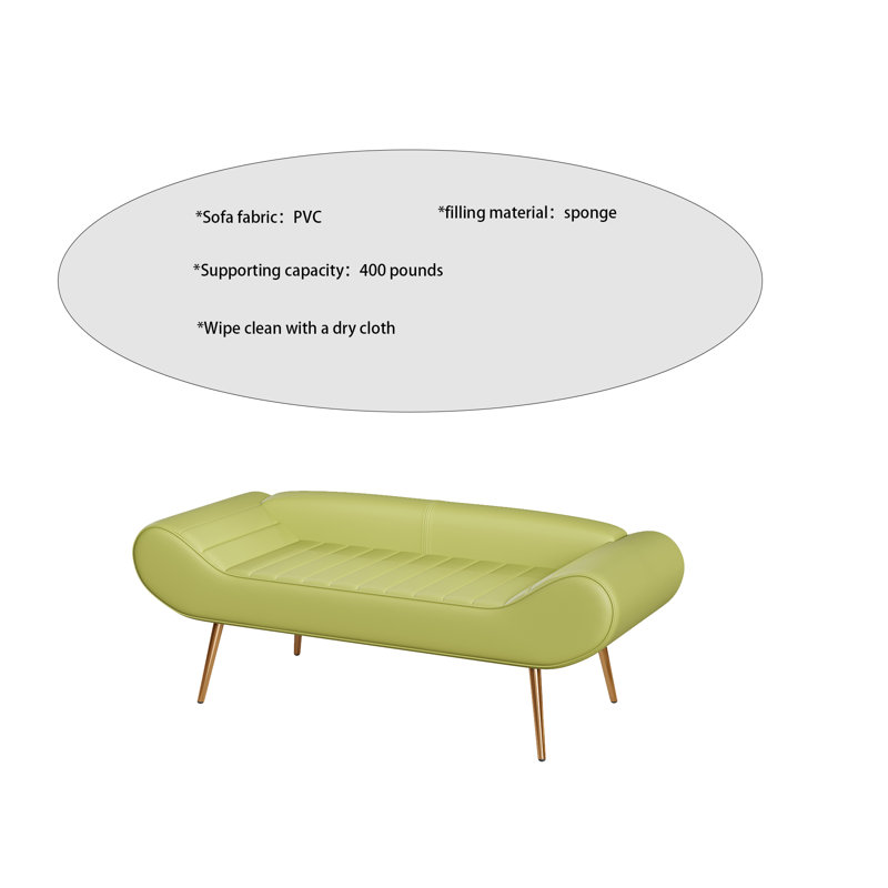 Banc rembourré Welbie, Vert