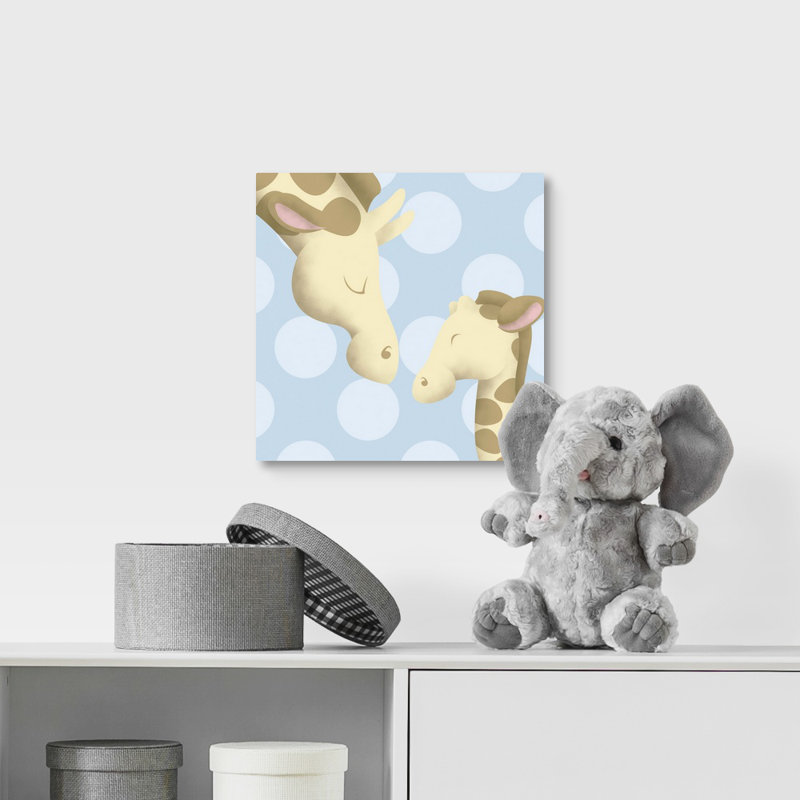 Giraffe maman et baby art Carrickfergus, H 12 po x l 12 po x P 1,25 po, Toile