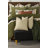 Pleated Velvet Olive Green Duvet Cover & Insert Set-73091765