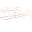 Lit simple superposé simple en blanc - Assemblage séparé et espace de rangement avec marches