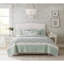 Ensemble de courtepointe en percale de coton 6 pièces avec coussins Aqua King / Cal King-128898565-128898557