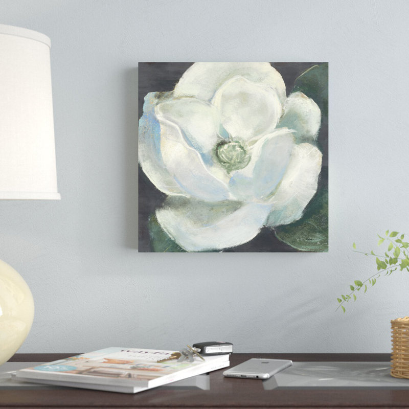 «Magnolia II Sage» par Carol Rowan, reproduction d'art sur toile tendue, H 12 po x l 12 po