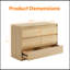 Commode d'appoint en bois avec 6 tiroirs