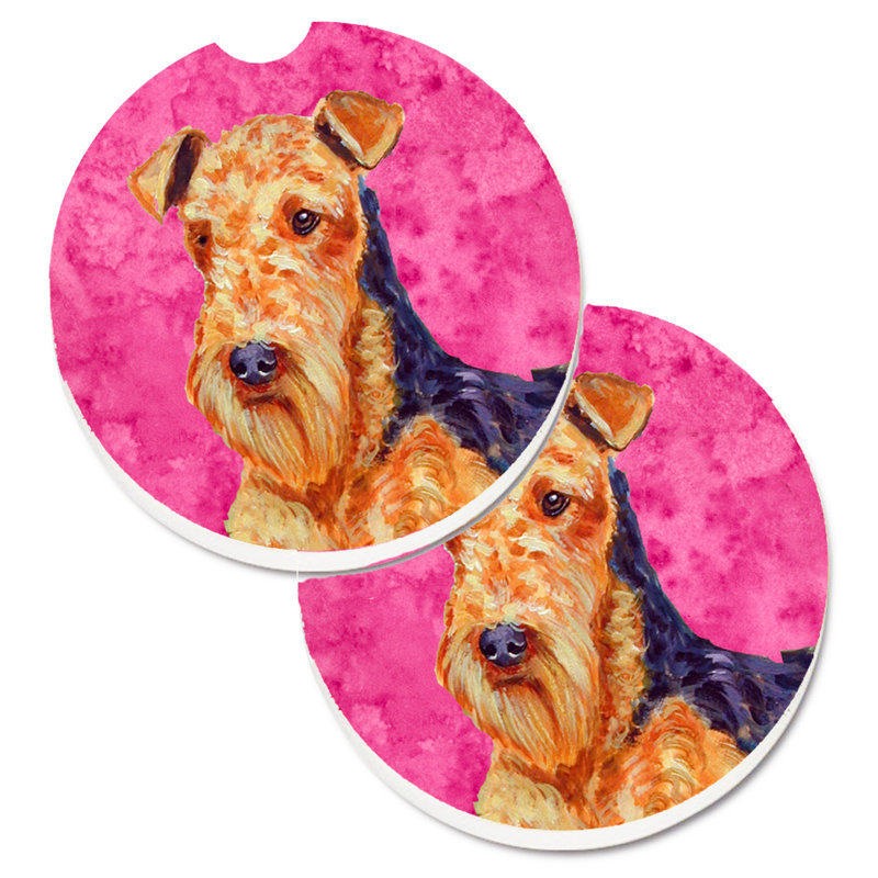 Sous-verre barbu collie voiture, Airedale