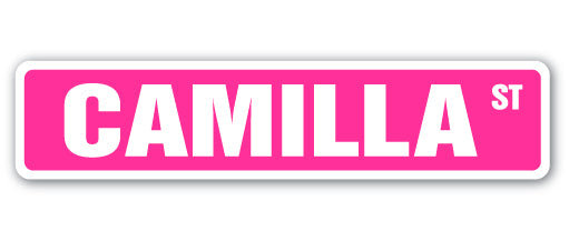 Plaque de rue Camilla en plastique robuste 4 po x 18 po
