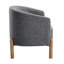 Modern Grey Seat Chair, Plywood Frame & Solid Wood Comfortable Living Room