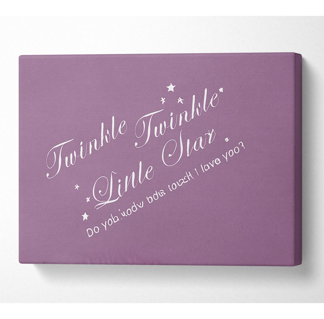 Twinkle Twinkle Little Star 2 Dusty Pink - Wrapped Canvas Kunstdrucke