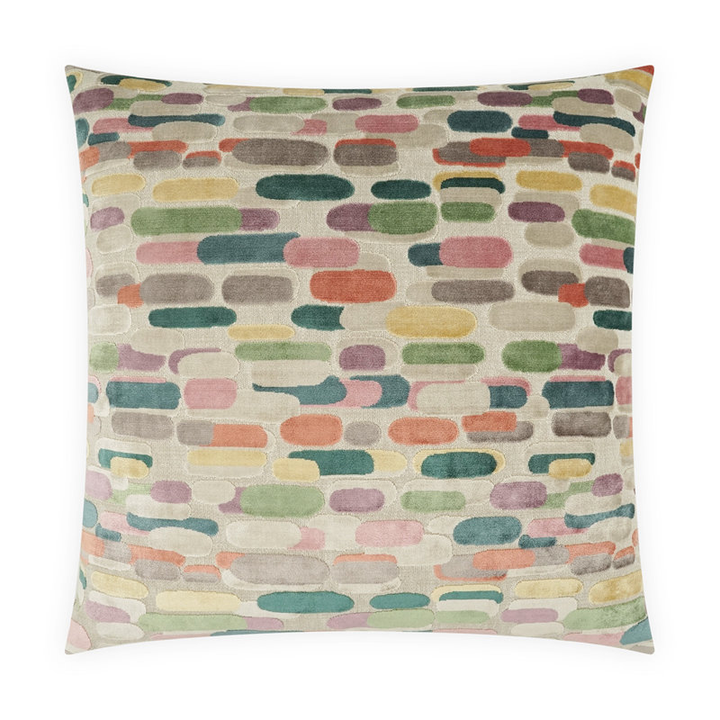 Capsules Square Pillow Cover & Insert, Square 20", Petal