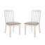 Ensemble de 2 chaises de salle à manger rembourrées, blanc cassé