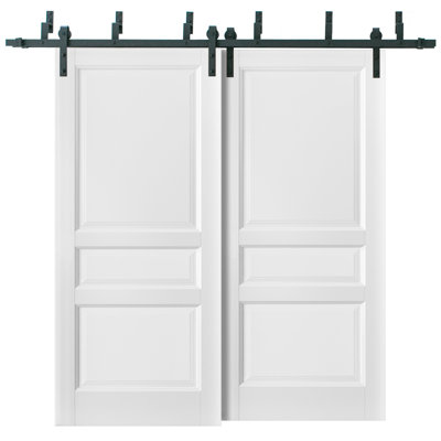 Lucia Paneled Sliding Closet White Doors