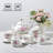 Porcelain tea set with vintage floral patterns
