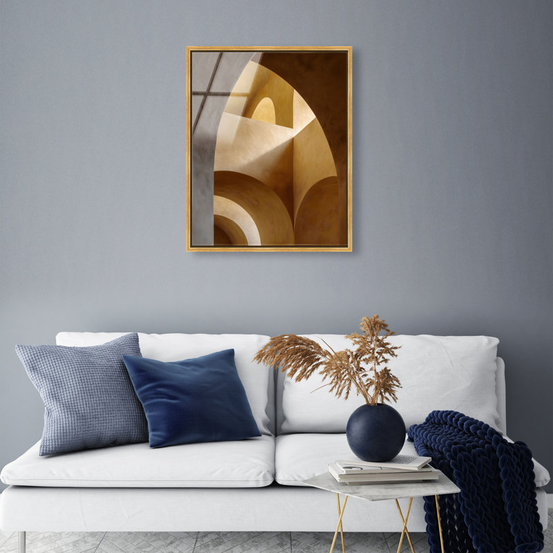 Honeyed Vaults I Print, 31"H x 25"W, Gold Floater Frame