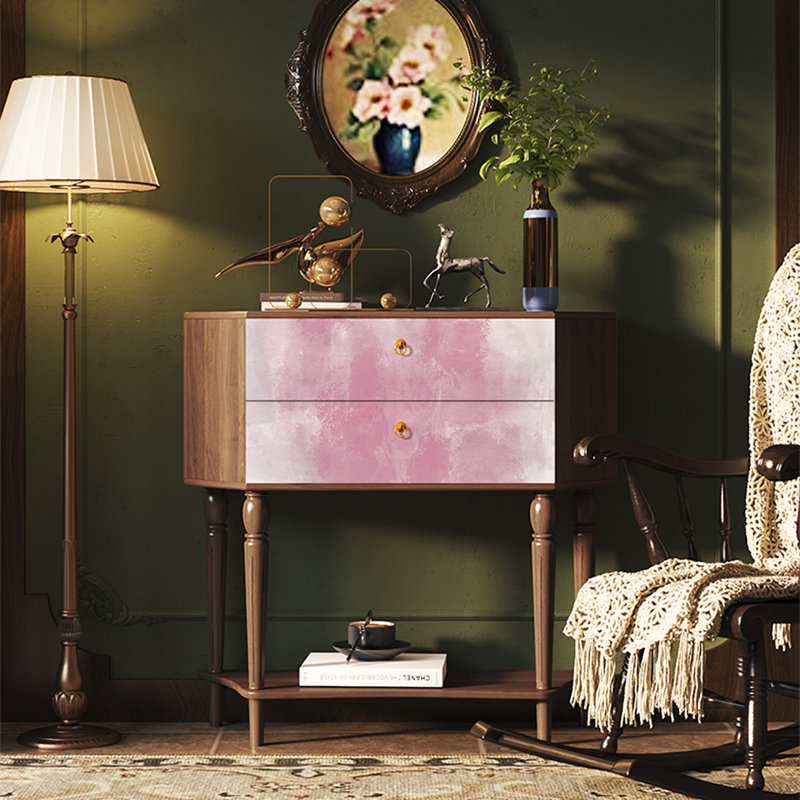 Armoire de rangement grande capacité avec tiroirs en bois, Noyer