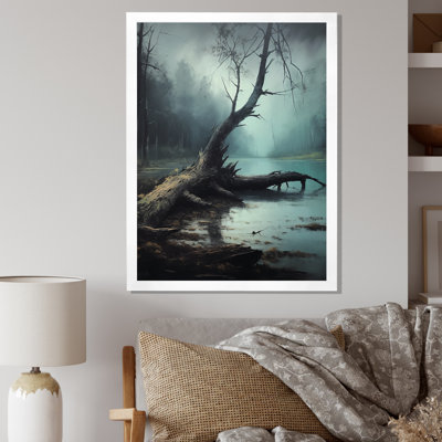 «Mysterious Misty Morning At Lake Fallen Tree I», reproduction sur toile