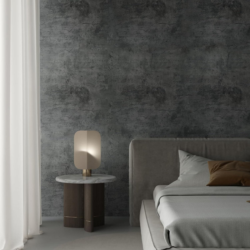 Papier peint auto-adhésif en béton texturé - Papier peint adhésif imperméable en PVC mat pour la décoration intérieure et la transformation