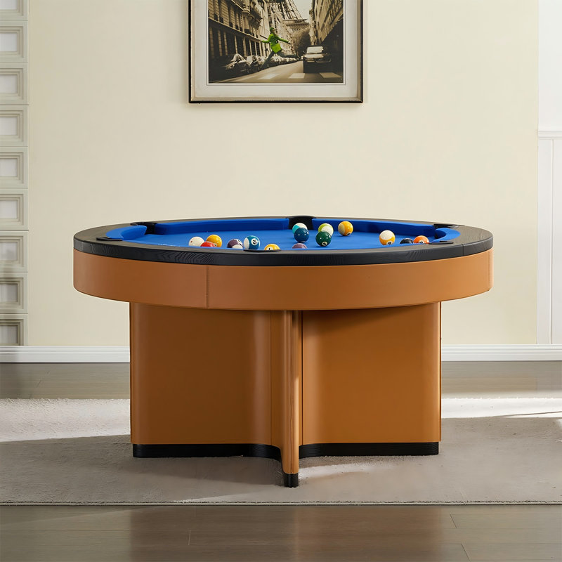 Round Solid Wood Home Standard 5'Pool Table