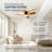  52-inch Modern Ceiling Fan with Light, 3 ABS Blades, DC Motor, 6 Speeds, Flush Mount for Bedroom, Living Room-1622770809