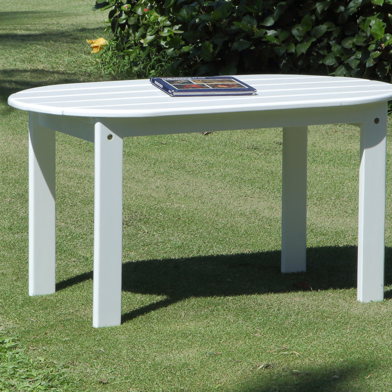 Langport Rectangular Acacia Outdoor Coffee Table, White