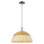 Mini-luminaire suspendu 1 lumière avec abat-jour natté Natural Ballston Dome