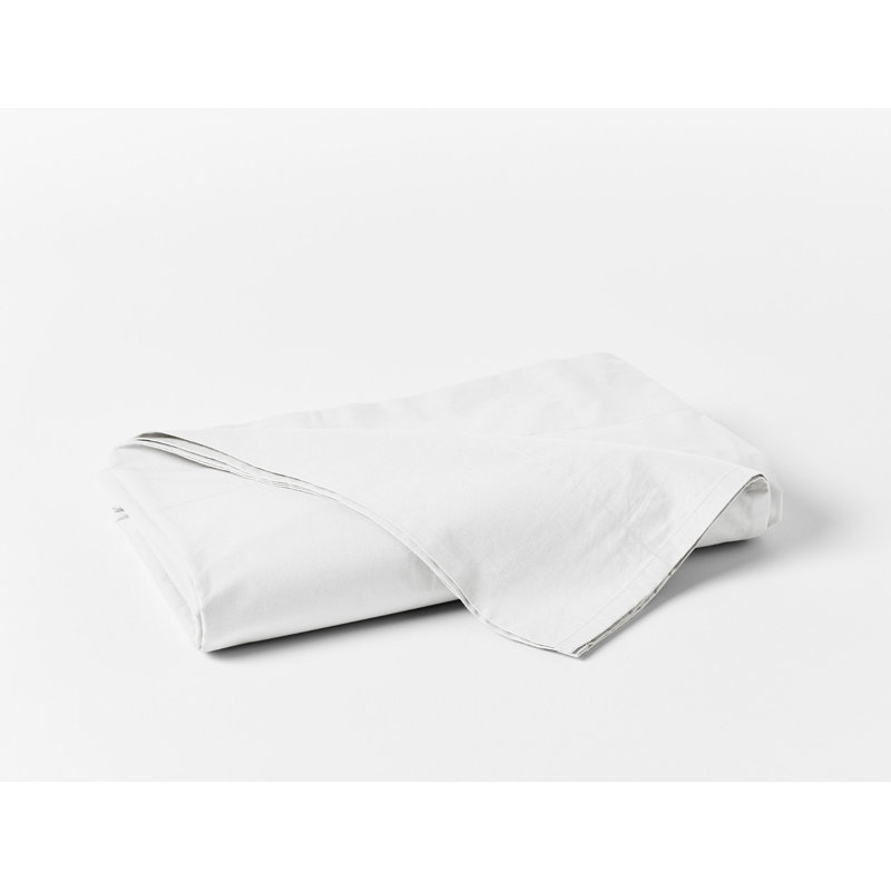 Cotton Sheet Set, Alpine White, King Sheet Set with 2 Pillowcases
