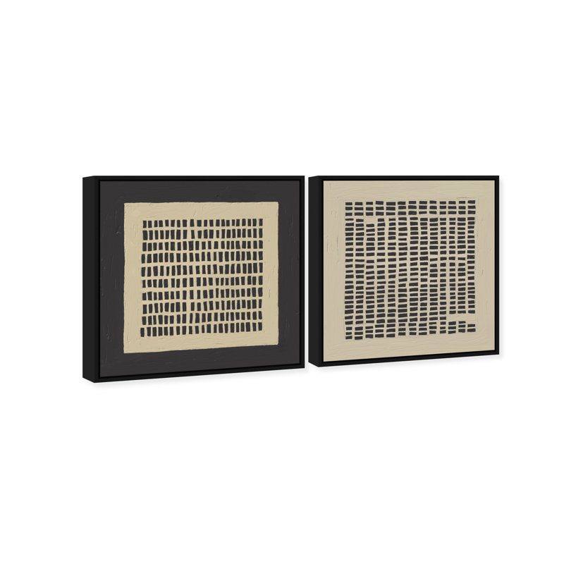 Tiny Windows Set Canvas Abstract Print by Oliver Gal, Black Frame, 12 x 12, 21"H x 21"W, Black Floater Frame