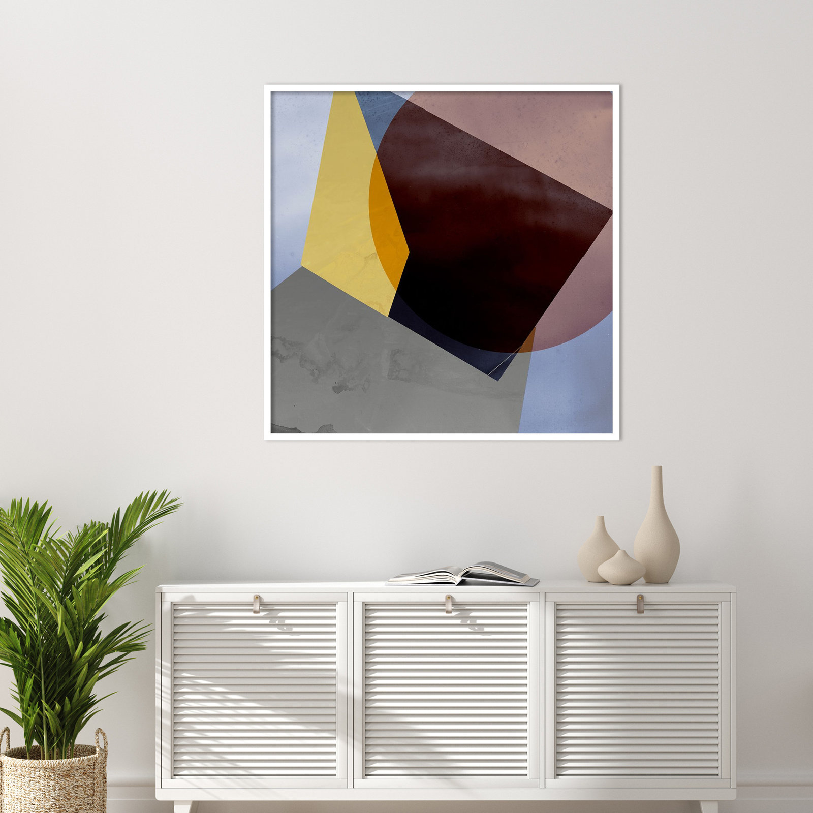 Flagler "Essentially Minimal II" Print, 41" H x 41" W, White