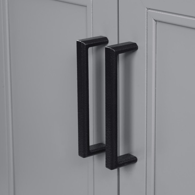 Meuble-lavabo avec lavabo en céramique, tablette réglable et 3 tiroirs, Gris