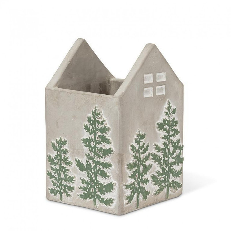 Grande jardinière avec arbres