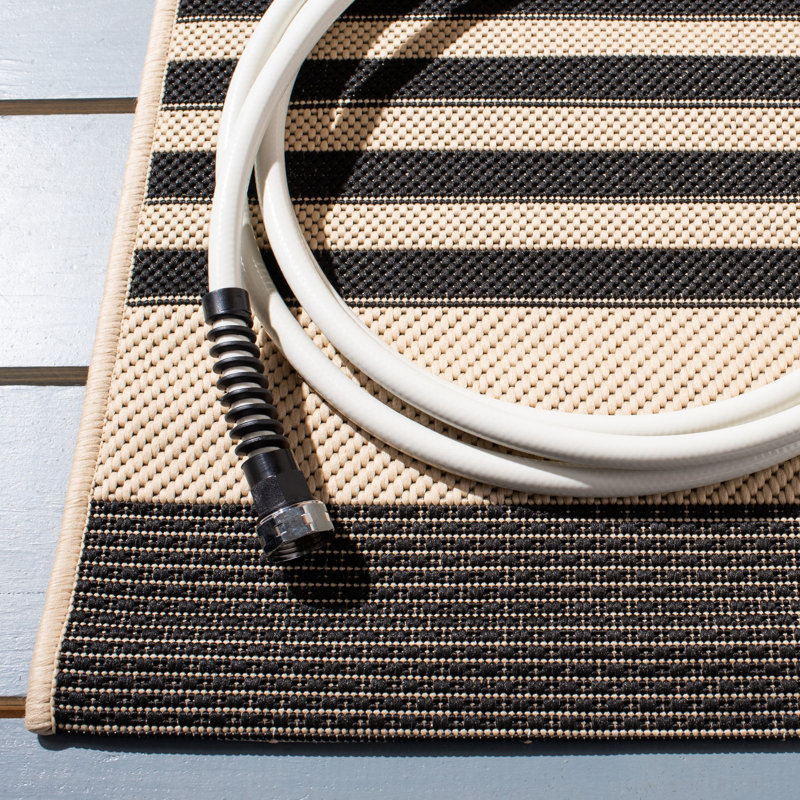 Candelo Performance Striped Indoor/Outdoor Area Rug, Rectangle 4' x 5'7"
