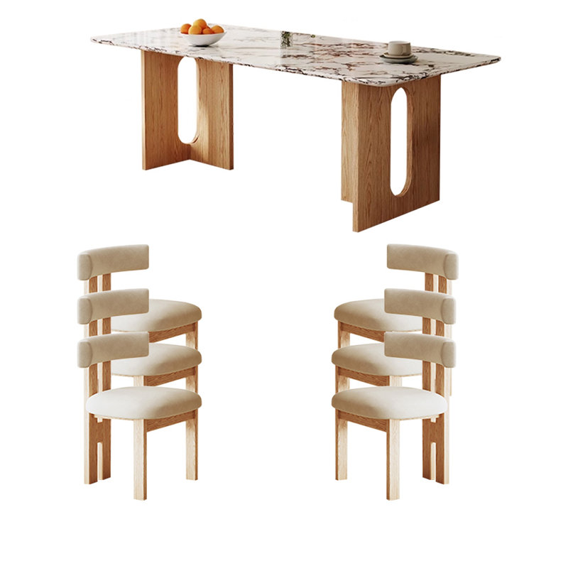 Ensemble de salle à manger rectangulaire, H 29,52 po x L 86,61 po x l 39,37 po