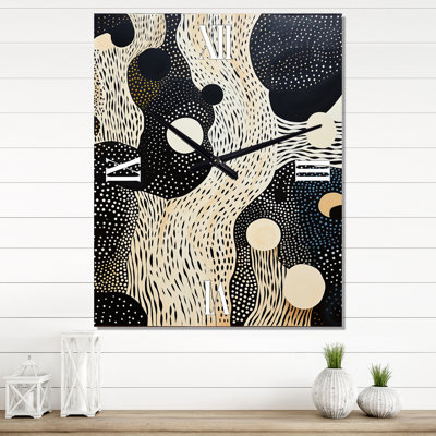 Deep Marine Scenes Modern Collage III - Coastal Coral Modern Wall Clock