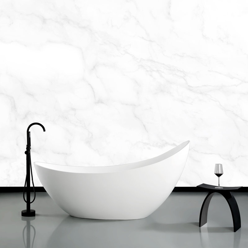 Banc de douche de salle de bain en pierre acrylique pure 17 po Ancona