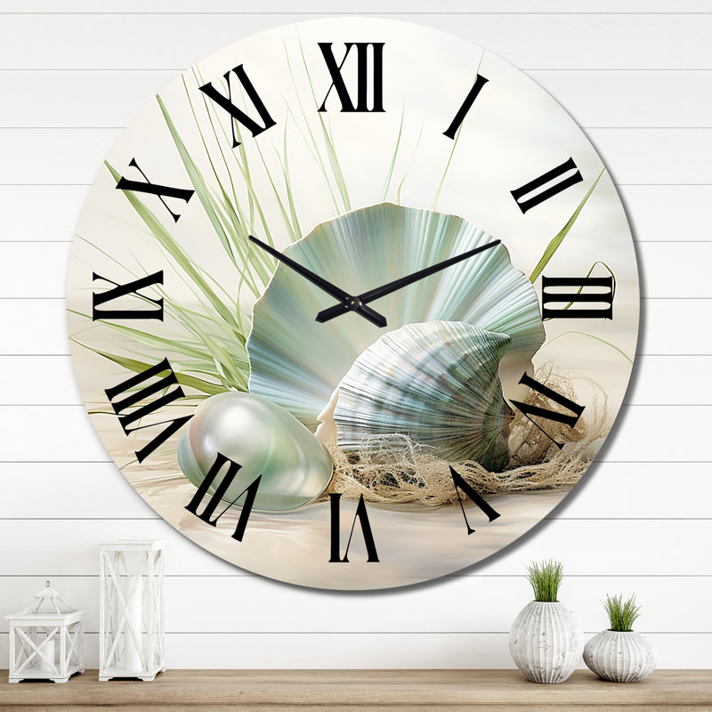 Horloge murale Clam Underwater Serenity, Très grand