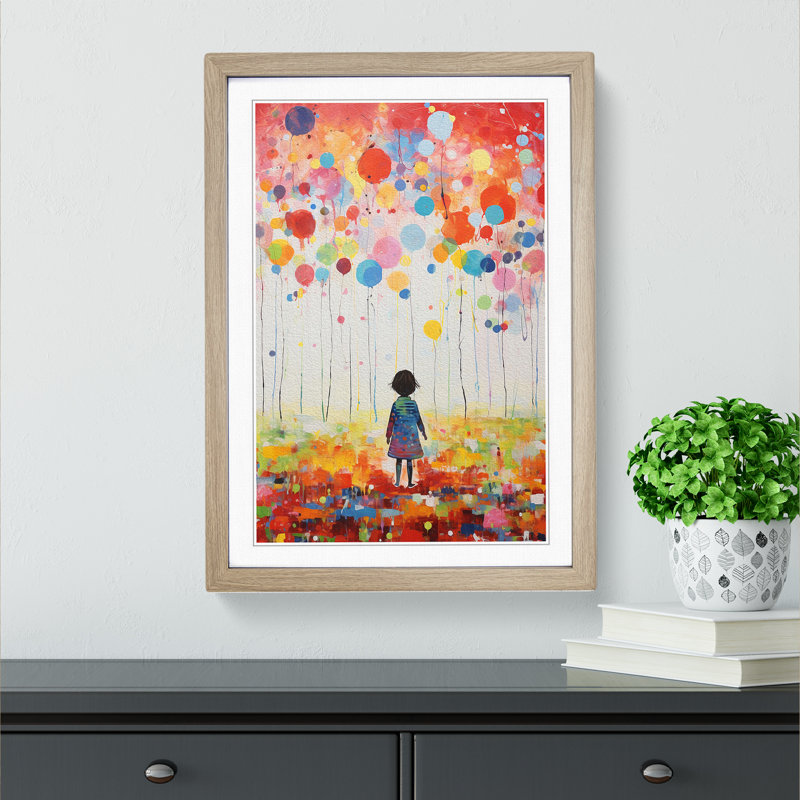 Kids Colour Field No.2 - Framed Print, Oak, 64cm H x 46cm W x 2cm D