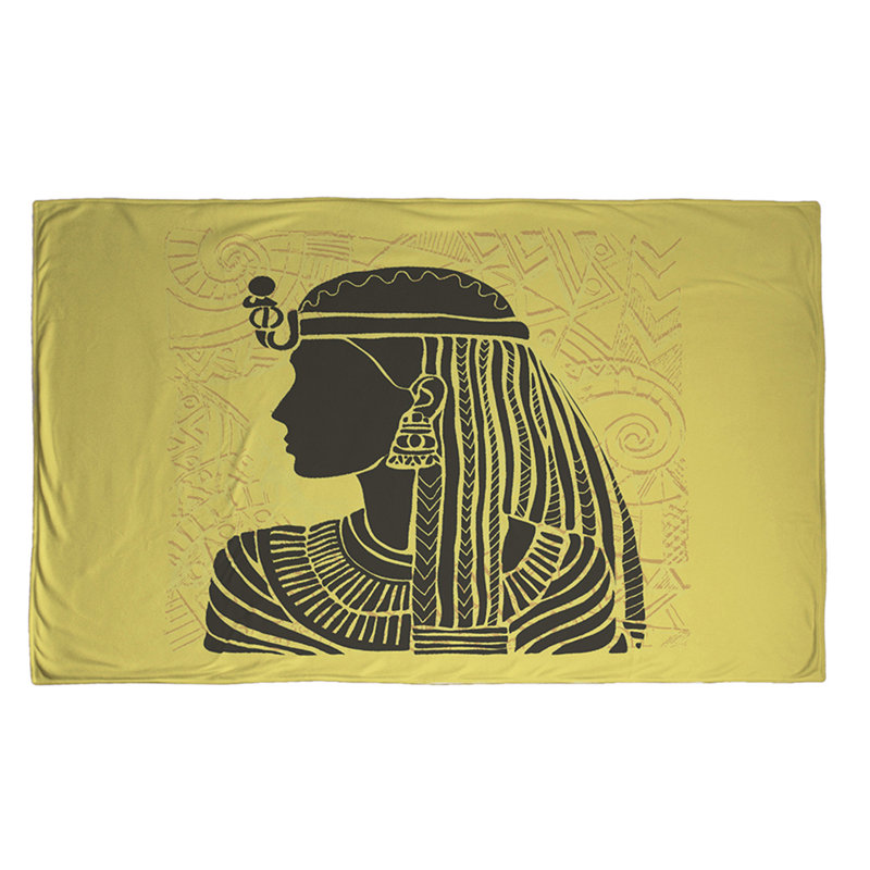 Couverture pour femmes égyptienne, 65 po x 80 po, Jaune
