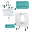 Ensemble de meuble-lavabo simple 24 po Hameedah-1994650681