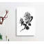 Rose Illustration In Black & White - Wrapped Canvas Print-55330088
