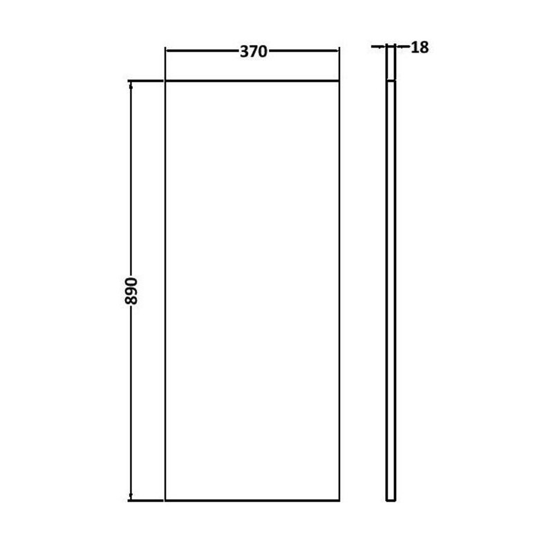 Decorative End Panel, Gloss Grey