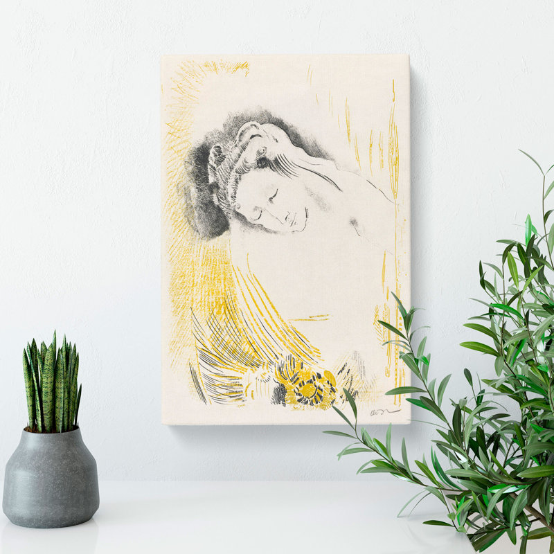 The Shulamite by Odilon Redon - Wrapped Canvas Drawing - Wrapped Canvas, 60cm H x 40cm W x 3cm D