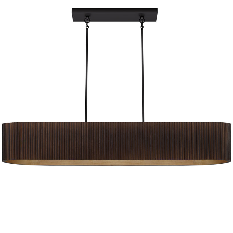 Luminaire suspendu pour îlot de cuisine Mid-Century, Dark Brown