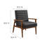 Fauteuil d'appoint en cuir Jensen -101174294-101174293