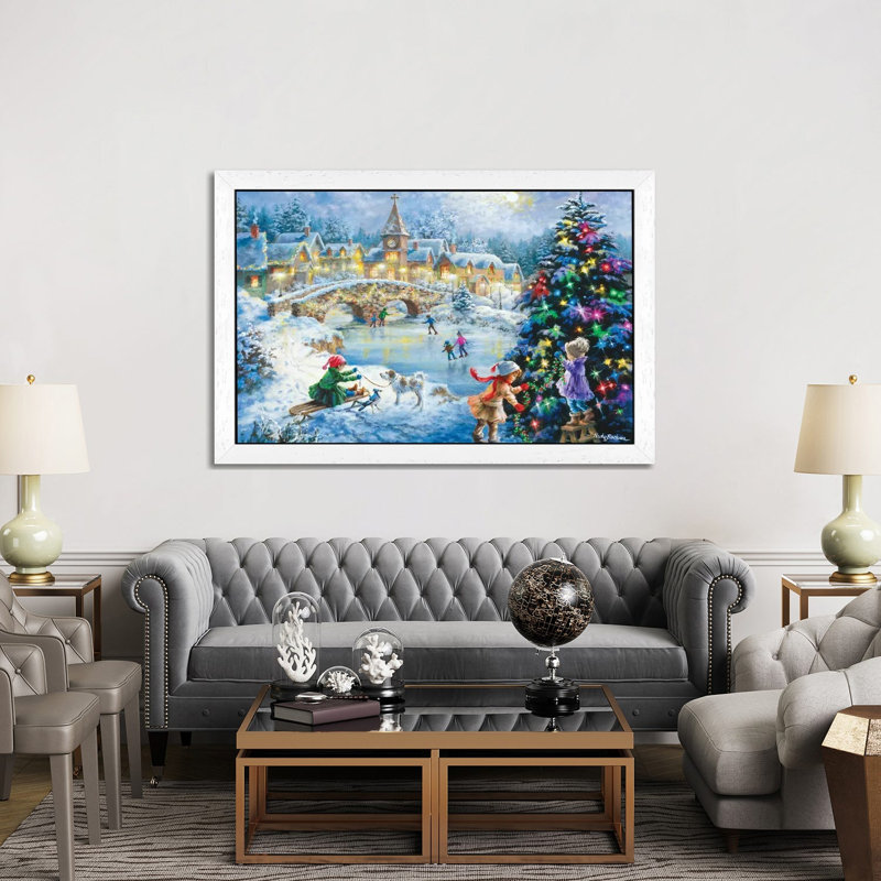 Joyful Celebration by Nicky Boehme - Painting on Canvas, 66.04 cm H x 45.72 cm W, White Floater Framed