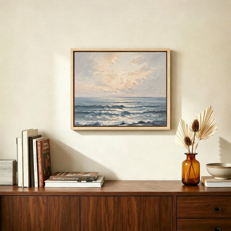Cadre photo toile flottante naturel, Beige, 8 po x 10 po, 8 po x 10 po, Rectangulaire