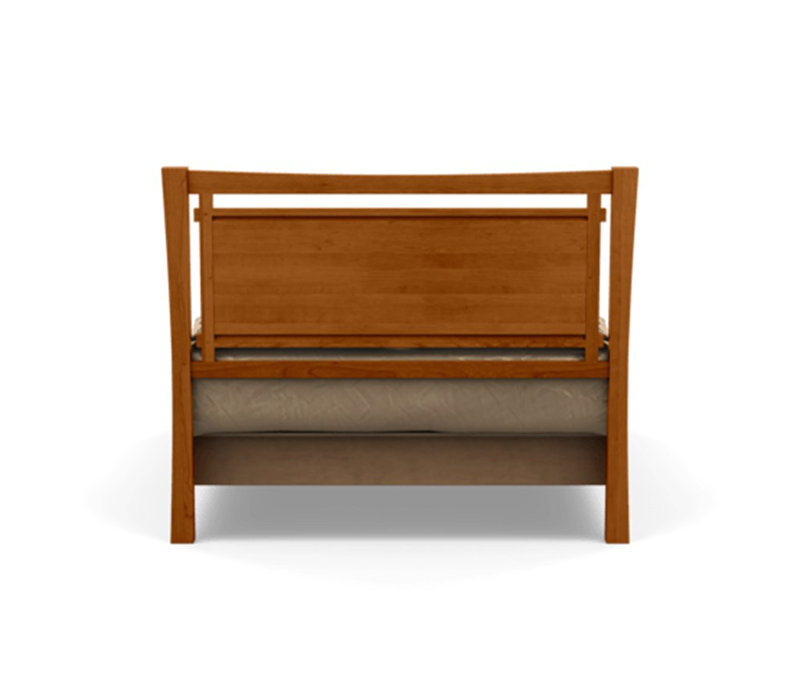 Monterey Upholstered Bed, California King, Ebony Leather, Autumn Cherry