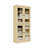 Uriyah 100% Solid Wood 6-Shelf Bookcase with Frosted Glass Doors and Adjustable Shelves-934744813