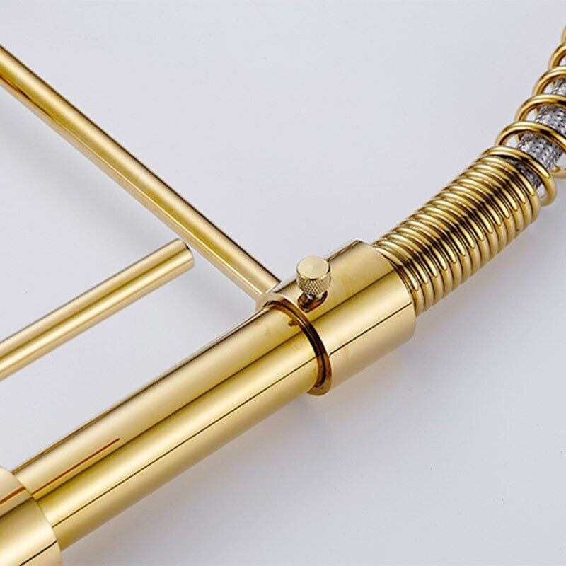 Belfry Kitchen Wall Pull Down Kitchen Faucet, Gold