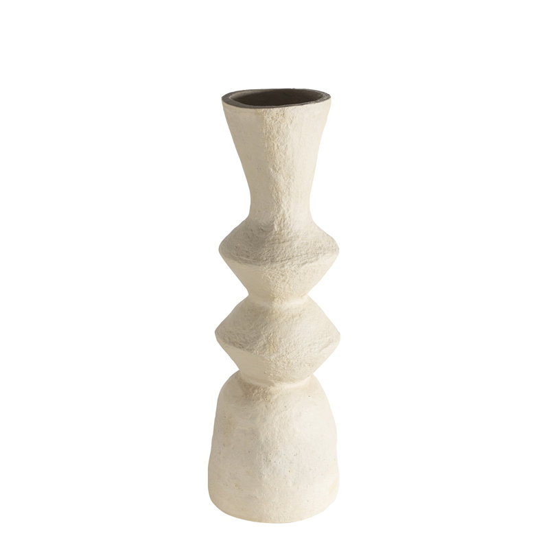 Ampoule en papier avec vase brun clair H 41 po
